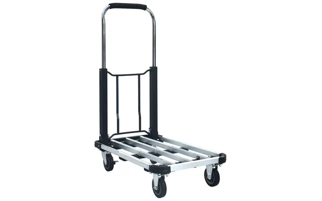 Foldbar Transportvogn I Aluminium - 150 Kg, Sølv Sort