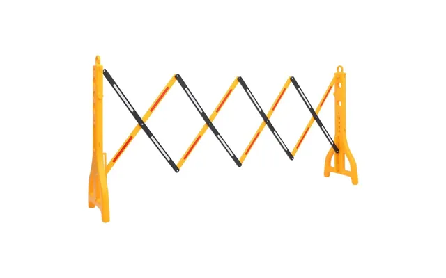 Foldbar Vejafspærring 250 × 38 × 96 Cm - Gul Sort