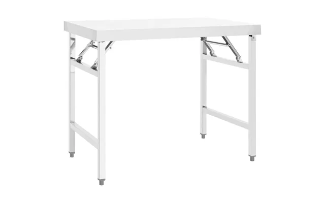 Foldbart Arbejdsbord Til Køkken 100 × 60 × 80 Cm - Rustfrit Stål