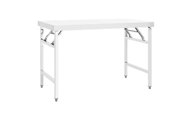 Foldbart Arbejdsbord Til Køkken - Rustfrit Stål 120 × 60 × 80 Cm