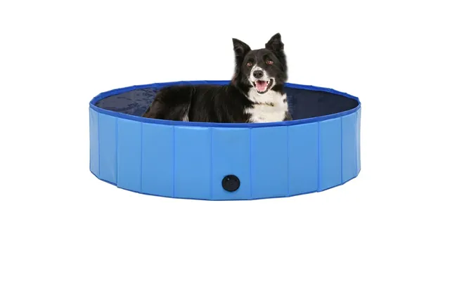 Foldbart Hundebassin 120 × 30 Cm I Pvc - Blå