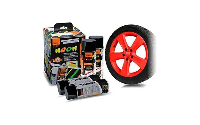 Foliatec Flydende Gummi - Rød Neon, 400 Ml 4 Stk