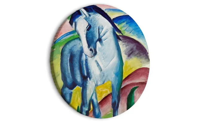 Franz Marc Rundt Lærredsprint Blå Hest - 60 X 60 Cm