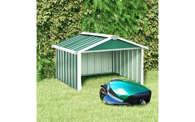 Garage Til Robotplæneklipper 92×97×63 Cm - Galvaniseret Stål, Grøn