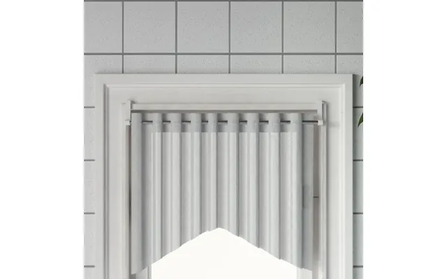 Gardinstænger - 2 Stk. Teleskopiske 40-60 Cm I Aluminium, Hvid Sølv