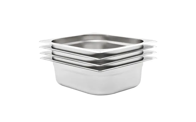 Gastronorm Beholdere 4 Stk. Gn 1 2 - 100 Mm I Rustfrit Stål