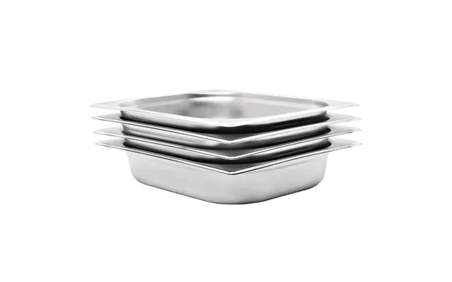 Gastronorm Beholdere 4 Stk. Gn 1 2 - 65 Mm Rustfrit Stål