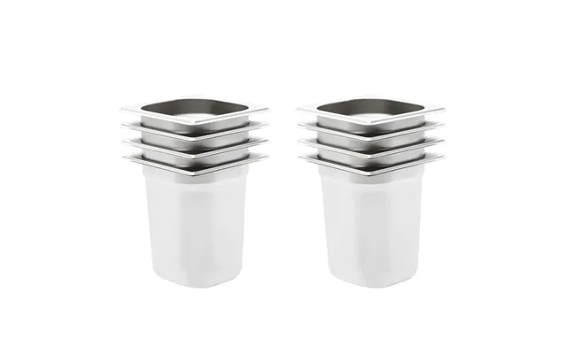 Gastronorm-beholdere Gn 1 6 200 Mm I Rustfrit Stål - 8 Stk.
