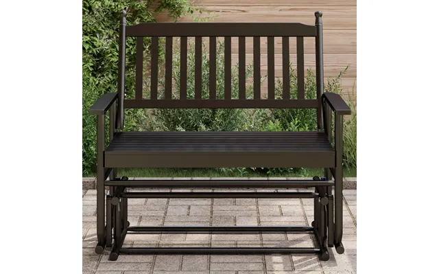 Gyngebænk 118×70×104,5 Cm I Massivt Poppeltræ - Sort