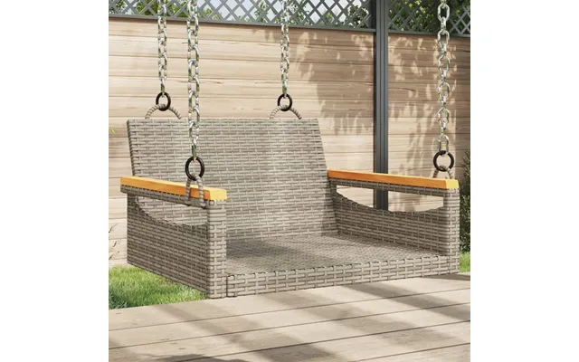 Gyngebænk I Polyrattan - 63 × 62 × 40 Cm, Grå