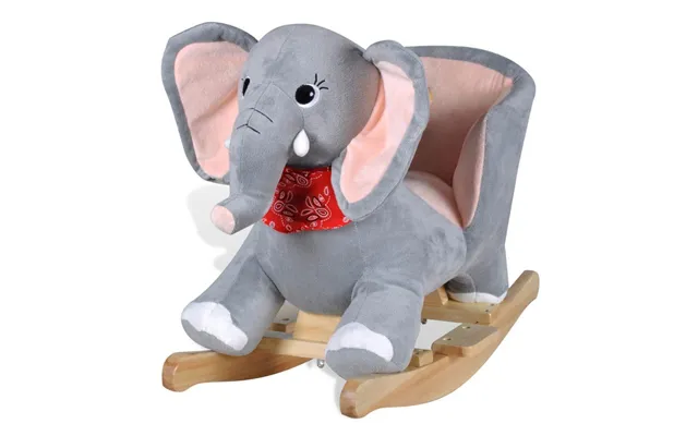 Gyngedyr Elefant - Plys Babygynge Med Sæde