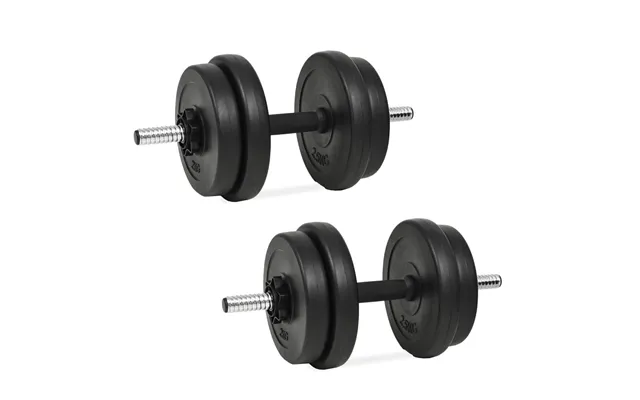 Håndvægtssæt Med Skiver 40 Kg - Justerbare Håndvægte, Sort