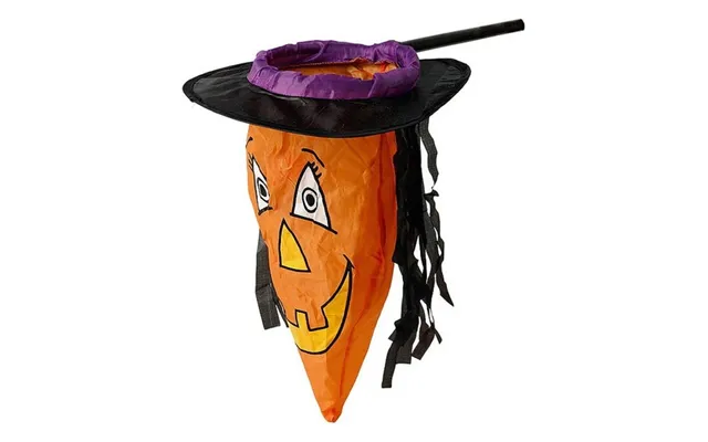 Halloween Dekoration - Hekse-lanterne, Sort Orange, 19 × 20 Cm 32999