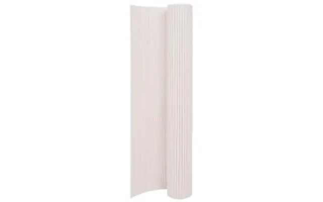 Havehegn I Pvc 90×400 Cm - Dobbeltsidet, Hvid