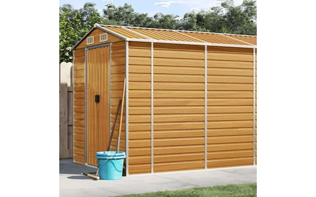 Haveskur 191 × 555 × 198 Cm I Galvaniseret Stål - Lysebrun
