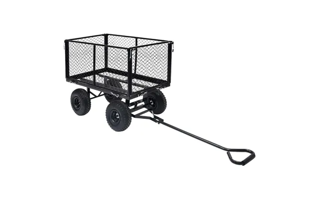 Havevogn Med Stålgitter, Sort - . 350 Kg