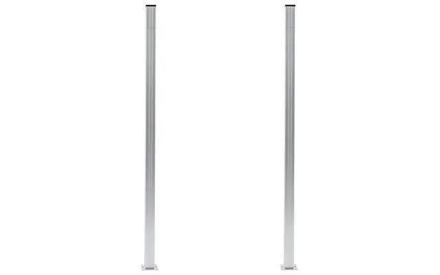 Hegnspæle 2 Stk. 185 Cm - Aluminium, Sølvfarvet