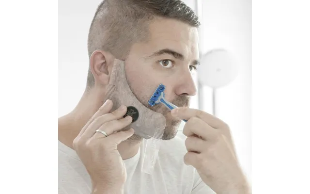 Hipster Barber Skægskabelon Til Barbering - , Gennemsigtig