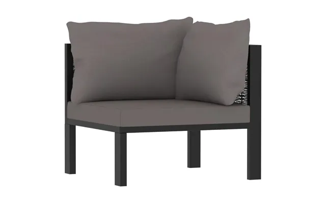 Hjørnedel Til Sofa Med Venstre Armlæn - Polyrattan, Antracitgrå