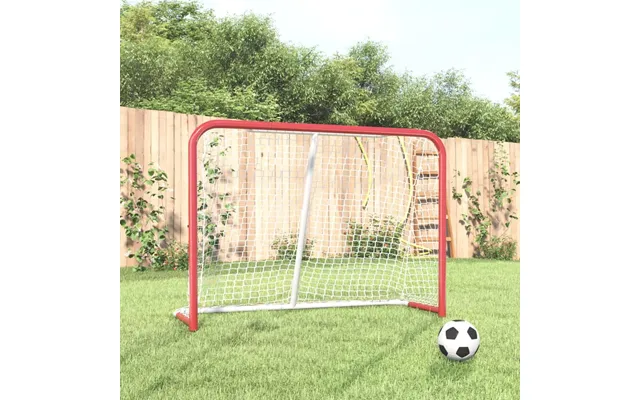 Hockeymål Med Net 153 × 60 × 118 Cm - Stål Og Polyester, Rød Hvid