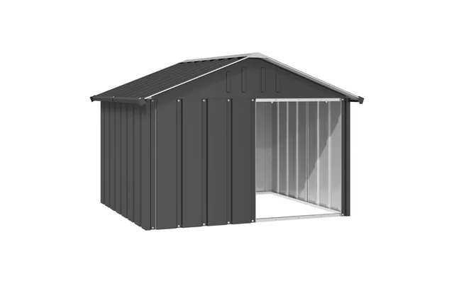 Hundehus 116,5×103×81,5 Cm - Galvaniseret Stål, Antracitgrå