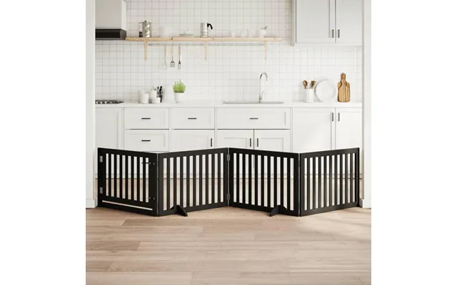 Hundelåge Med Dør - 4 Paneler, 300 Cm, Foldbar Poppeltræ