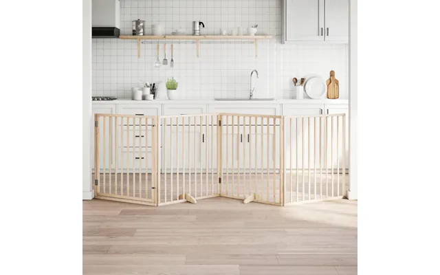 Hundelåge Med Dør - 4 Paneler, 320 Cm, Poppeltræ
