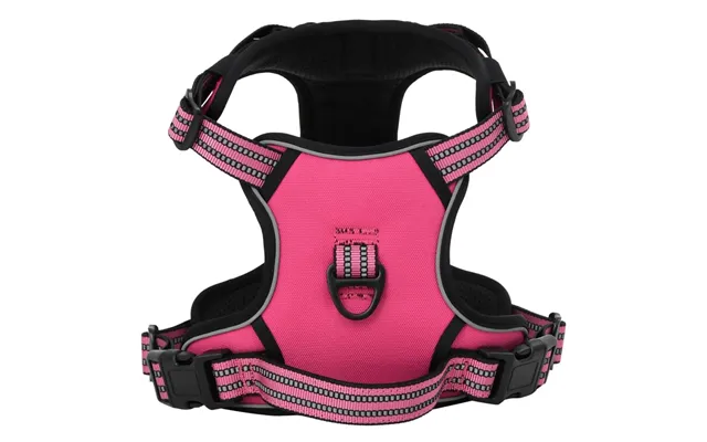 Hundesele Med Refleksstriber Str. M Justerbar Pink