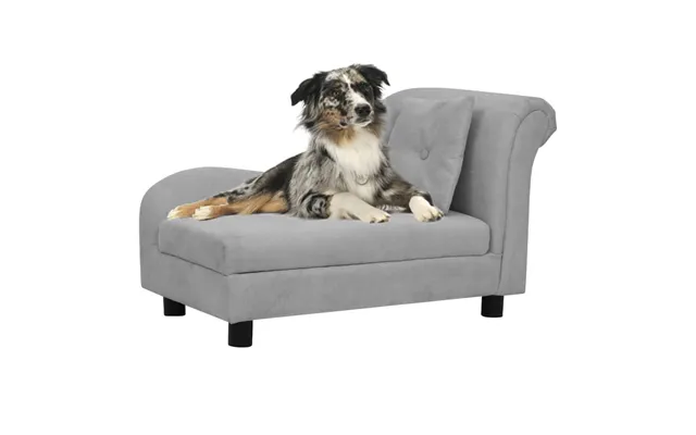 Hundesofa Med Pude 83x44x44 Cm Plys Grå