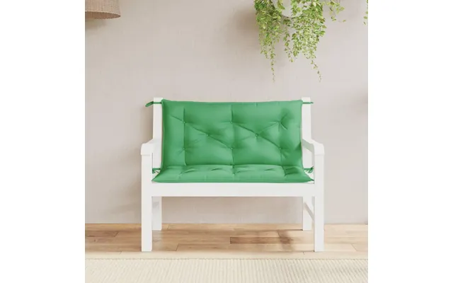 Hynder Til Havebænk - 2-delt Sæt 100×50×7 Cm I Oxfordstof, Grøn