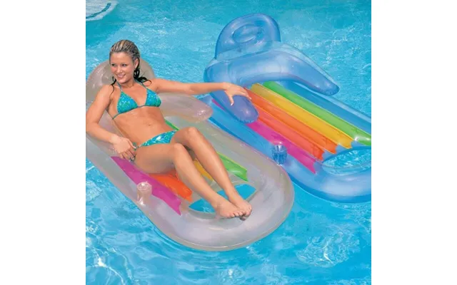 Intex 58802 Luftmadras Med Armlæn - 160 × 85 Cm, Multifarvet