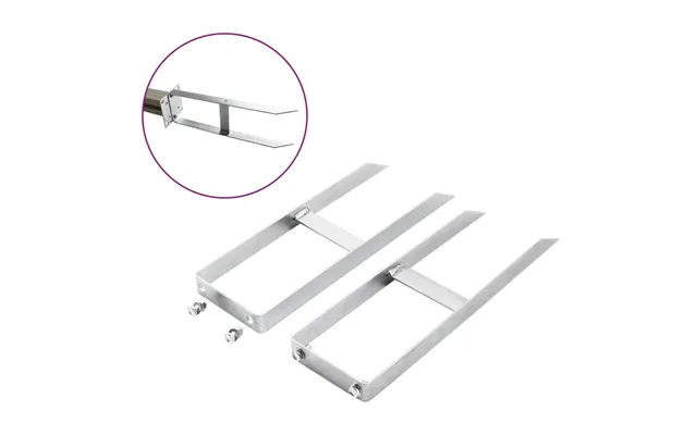 Jordspyd Til Wpc-hegn - 2 Stk., 40 Cm, Galvaniseret Stål