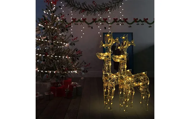 Julerensdyr 2 Stk. 60×16×100 Cm I Akryl Med Varm Hvide Led