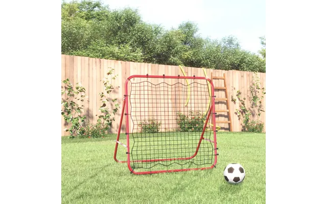 Justerbar Fodbold-rebounder 96 × 80 × 96 Cm - Stål Og Pe, Rød Sort