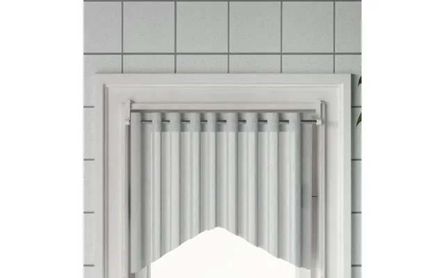 Justerbare Gardinstænger 2 Stk. 60-105 Cm - Aluminium, Hvid Sølv