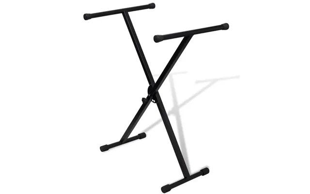 Justerbart Keyboardstativ Med X-ramme - Enkelt Afstivet, Sort