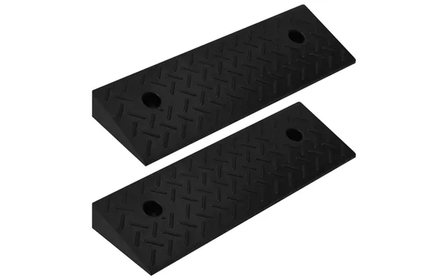 Kantstensramper - 2 Stk. Gummi 50 × 17,5 × 5 Cm, Sort