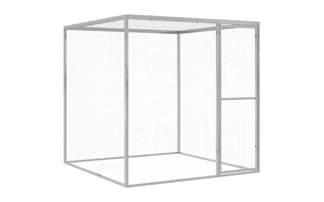 Kattebur 1,5 × 1,5 × 1,5 M - Galvaniseret Stål, Sølvfarvet