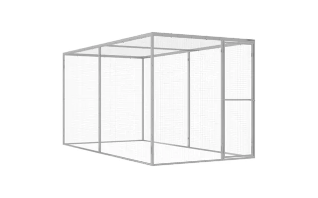 Kattebur I Galvaniseret Stål - 3 X 1,5 X 1,5 M, Sølvfarvet