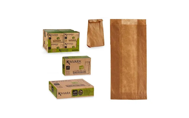Kinvara Beskyttende Mademballage - Brun Celuloza Pose, 20 Stk