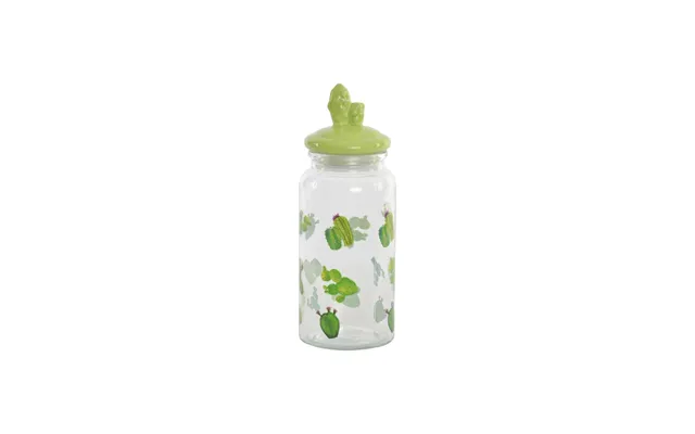 Køkkenbeholder I Keramik Glas - Kaktus Boho, 1.400 Ml 10,5 × 28 Cm