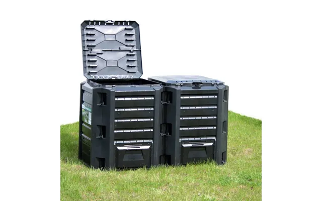 Kompostbeholder 1200 L - Sort Havekompost I Moduldesign
