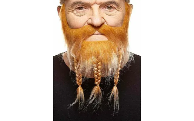 Kostumeskæg - Orange Falsk Skæg