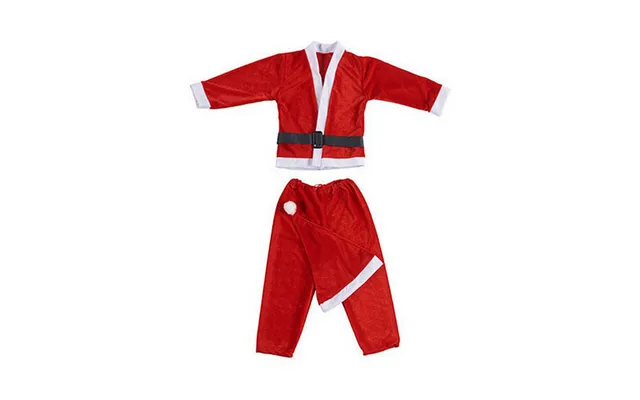 Krist Julemand Kostume Til Baby 0-2 År - Hvid Rød T-shirt, Bukser, Hue