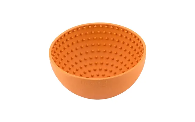 Lickimat Wobble Hundeskål - Orange Gummi, Opvaskemaskine