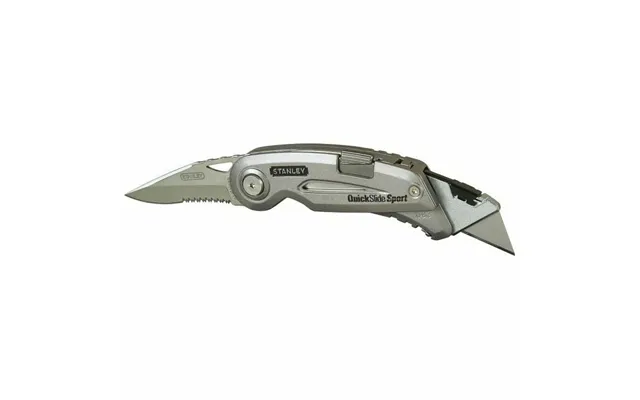 Lommekniv Stanley Quickslide Sports - Foldbar, Rustfrit Stål, Sølvfarvet