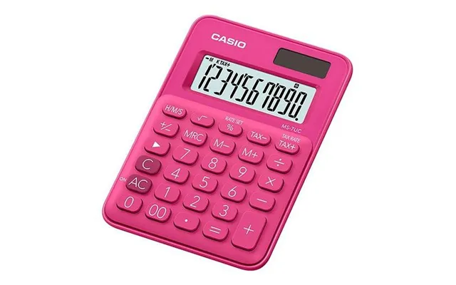 Lommeregner Casio Ms-7uc - Rød Pink Skrivebordslommeregner
