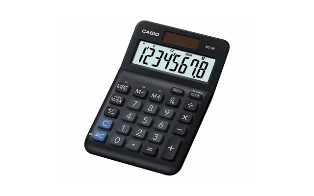 Lommeregner Casio Ms-8f - Skrivebord, 8 Cifre, Sort