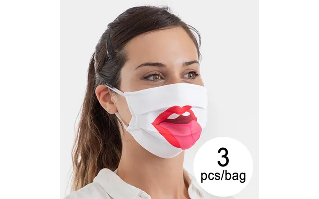 Luanvi Genanvendelig Stofmaske Tongue - Str. M, 3-pak