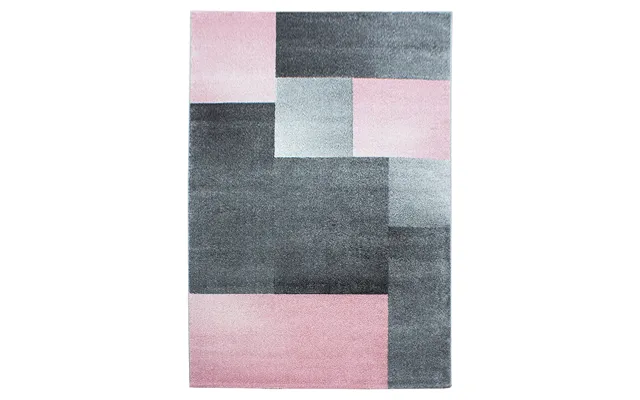 Lucca Karo Pink Rektangulært Kortluvet Gulvtæppe - 240 X 340 Cm